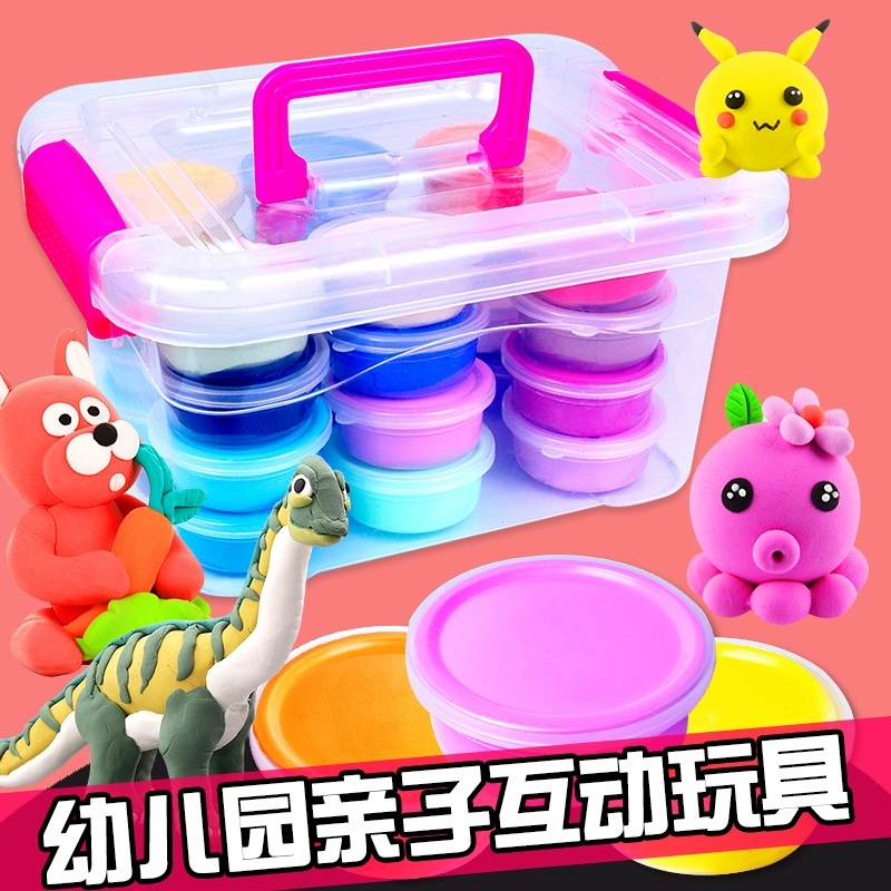 Đất sét màu 24 màu plasticine dành cho trẻ em làm thủ công không gian tự làm bằng đất sét pha lê đất sét siêu nhẹ Bộ đồ chơi cô gái cát - Đất sét màu / đất sét / polymer đất sét,