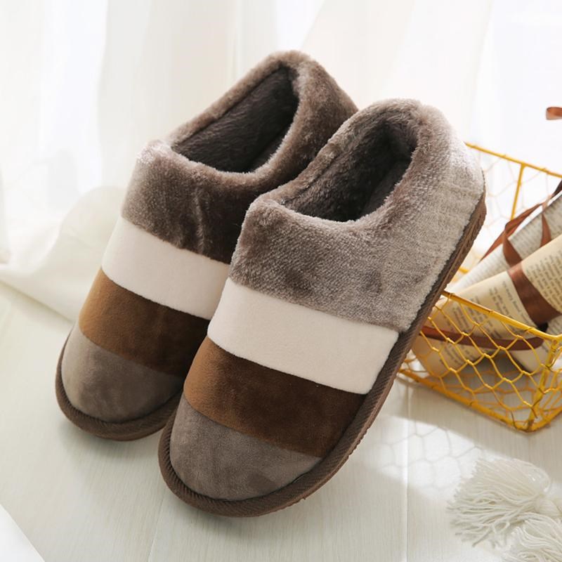 Autumn and winter lovers moon cotton slippers bag with home indoor warm belt heel flat bottom large size men's and women's cotton shoes