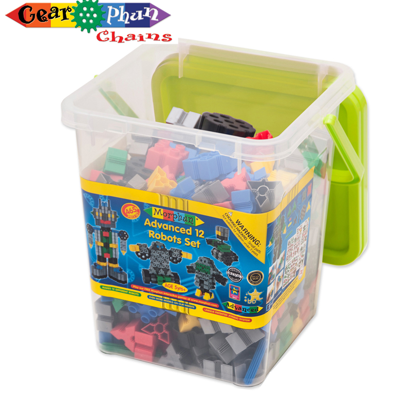 British Morphun Moore Fen Children Spin Creative Construction Building Blocks Intermediate Robot Set Educational Toys