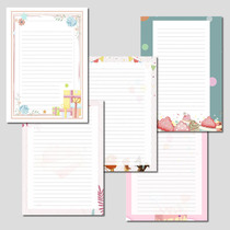 Customized# customized hipster printing cute cartoon birthday series letter paper