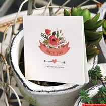 Korean creative hipster grateful confession birthday card small card with envelope