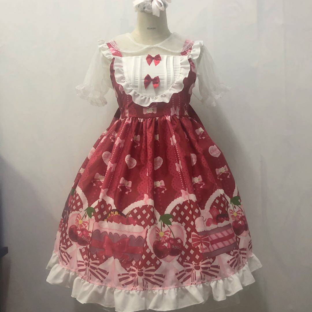 Han Mushrooms Cool ~ Spot Original Design Sweet afternoon Tea Lolita Rolita Ocean Dress Harness Jsk Foreign Dress Woman