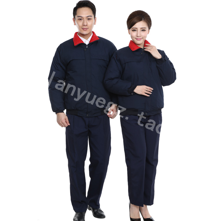 Mùa đông bảo hiểm lao động quần áo cotton nam ngắn nhà máy bông áo khoác bảo vệ lạnh quần yếm bông quần áo cửa hàng quần áo bông áo khoác kaki nam