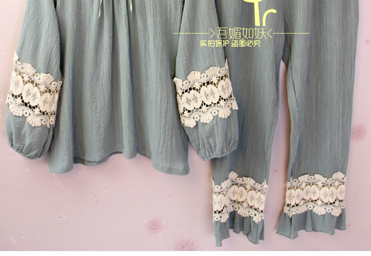 Pyjama pour femme en Coton à manches - Ref 2995169 Image 9