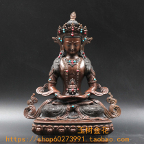 Longevity Buddha statue Nepal antique craft size seven inches (21cm) has been installed
