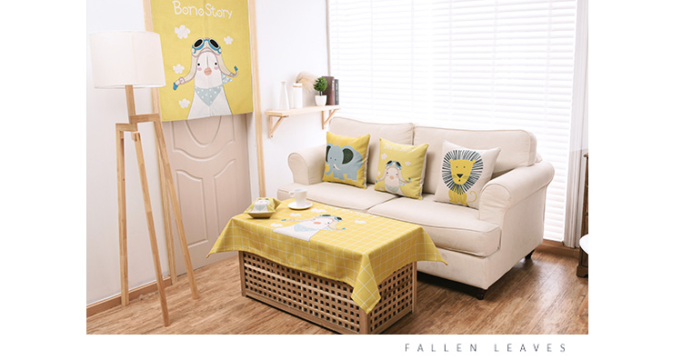Phim hoạt hình Hàn Quốc dễ thương vải cotton lanh bàn cà phê vải nhỏ tươi trẻ em bàn vải ký túc xá khăn trải bàn khăn - Khăn trải bàn miếng trải bàn ăn