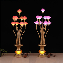 For the Buddha Lotus Lantern Law Society Buddhist Hall Long Ming light Nine 13 pint glazed headlamps Seven colorful lotus home indoor