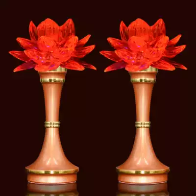 Lotus lamp led colorful Buddha front lamp lotus lamp long Ming lamp Buddha lamp Buddha Hall lamp Buddha table lamp Guanyin lamp