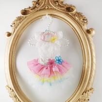 Hollow strap pet dress summer thin section net red dog clothes cat dog summer dog summer sun protection clothing