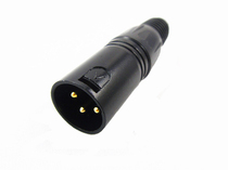 Black Gold Plated Kanon Head Kanon Male Plug Three-core Balanced XLR Kanon Plug Male Audio Interface Connector