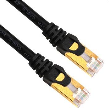 Yamazawa CAT-7005H Project Category 7 CAT7 Pure Copper Gold-plated Dual Screen Screen Network Jumper Network Route Black