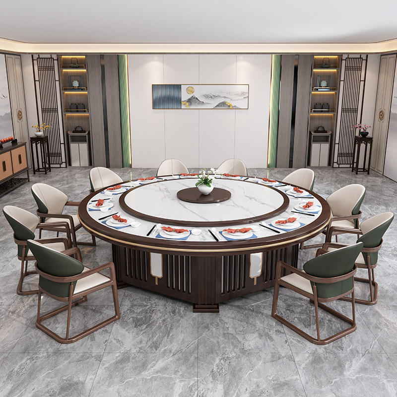 Hotel electric table rock table table electric table for 15 people will have a wooden round table round table