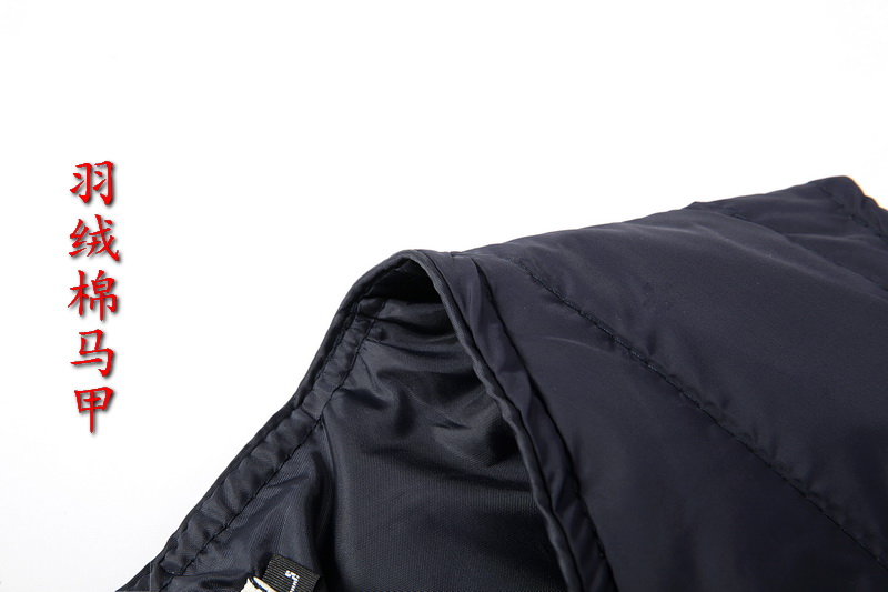 Áo vest nam trung niên mùa thu và mùa đông bó sát, áo cotton nhẹ, bố xuống áo vest cotton để giữ ấm cho áo vest cotton áo khoác mùa đông nam