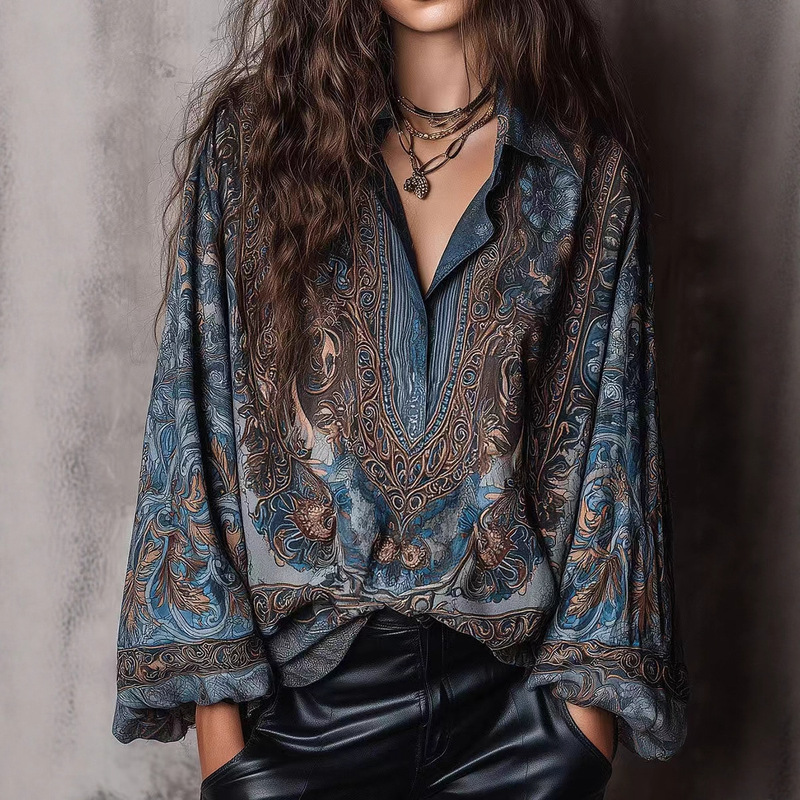 2026 Spring and Autumn European and American Fashion Paisley Pattern Retro Style Suit