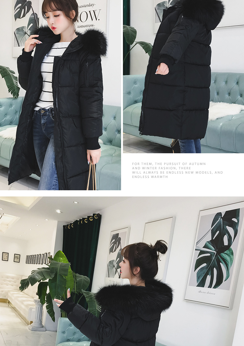 Mùa đông mới cotton phù hợp với nữ phiên bản Hàn Quốc dày lên chống mùa dài đoạn bf sinh viên mùa đông bánh mì áo khoác áo khoác - Bông áo ấm phao nữ