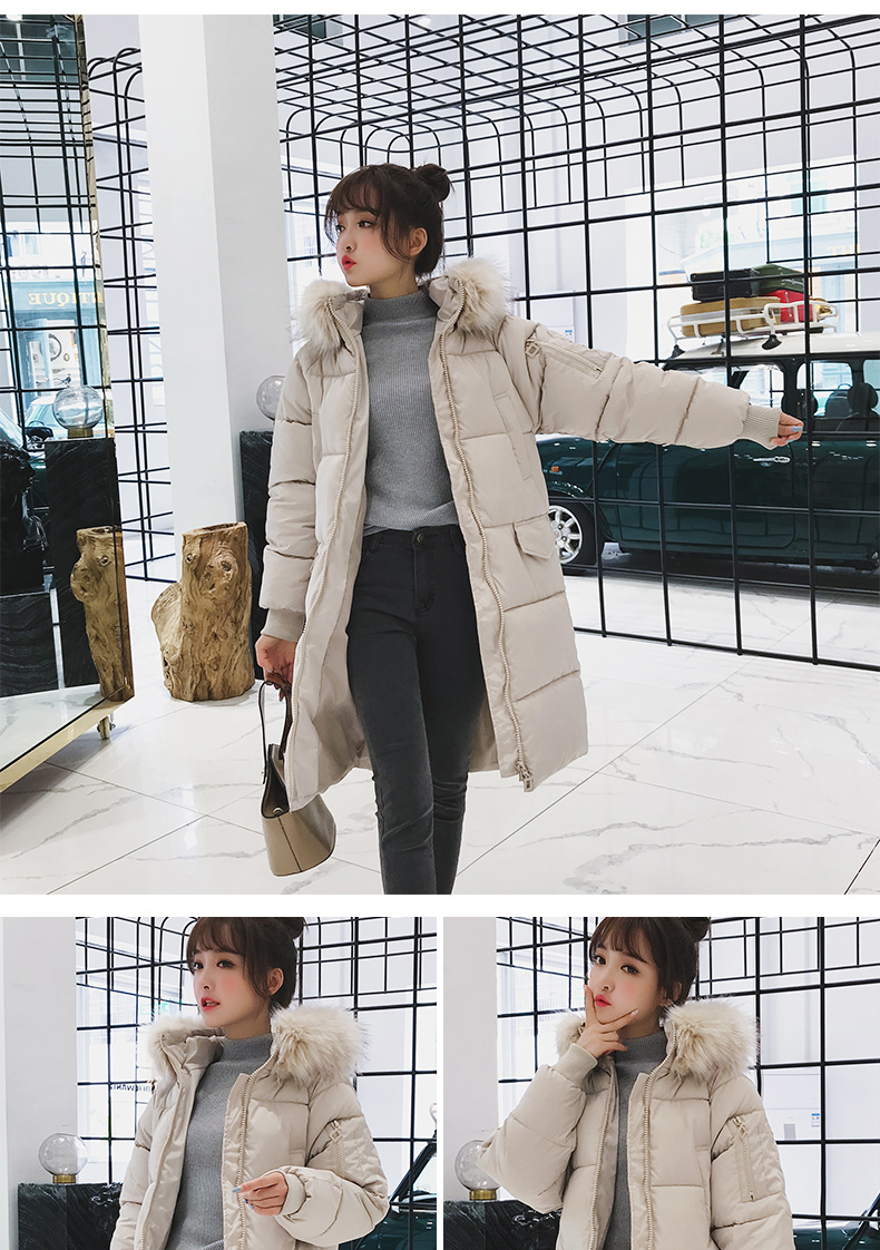 Mùa đông mới cotton phù hợp với nữ phiên bản Hàn Quốc dày lên chống mùa dài đoạn bf sinh viên mùa đông bánh mì áo khoác áo khoác - Bông áo ấm phao nữ