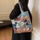 Popular Cartoon Canvas Bag 2025 Large Capacity Women's Casual Shoulder Bag Tote Bag Handbag Embroidered Bag