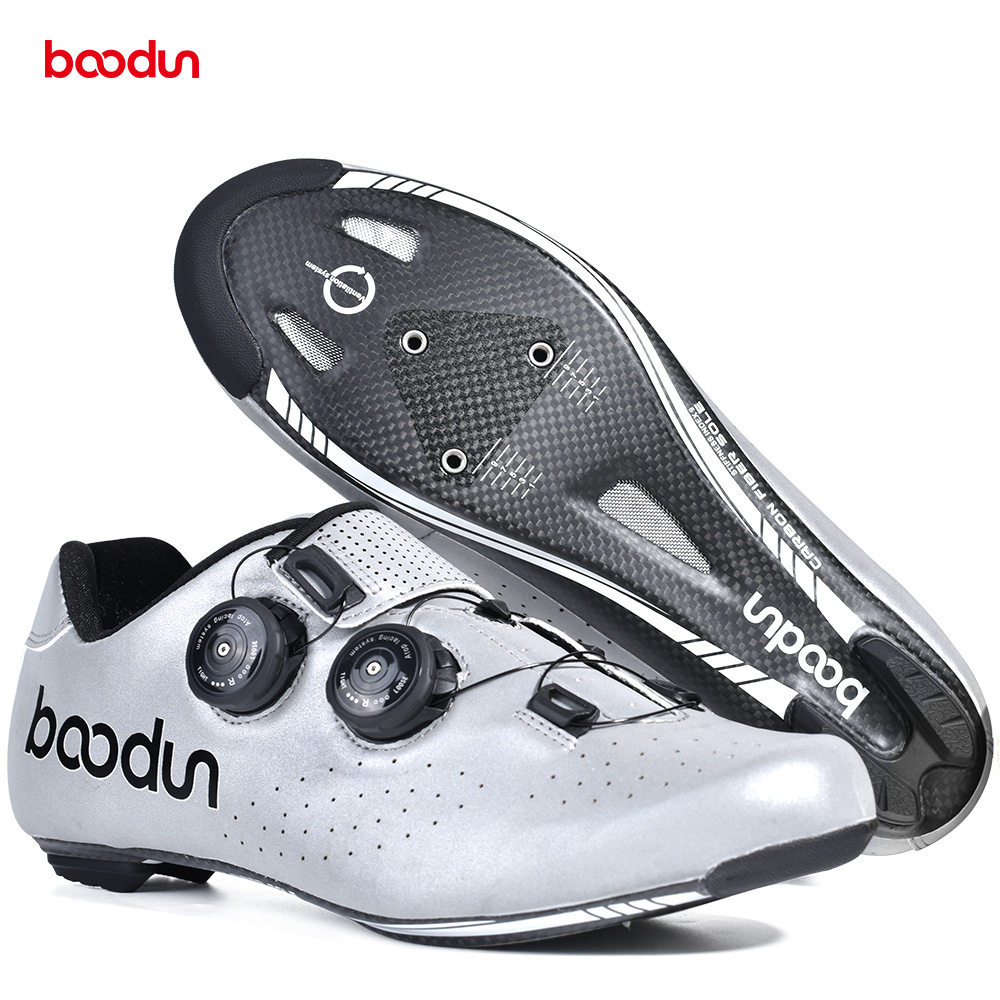 BOODUN Bolton 1195 reflective night riding carbon fiber cycling shoes outdoor breathable shock absorption bicycle road card shoes
