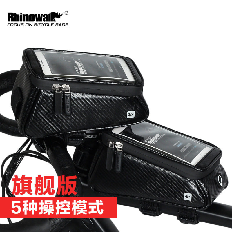 RHINOWALK bicycle front tube bag waterproof mobile phone touch screen multi-function bicycle handlebar bag
