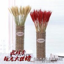 Natural wheat ear dried flower wheat wheat bouquet opened barley living room pastoral decoration shooting props Flower arrangement real flower arrangement