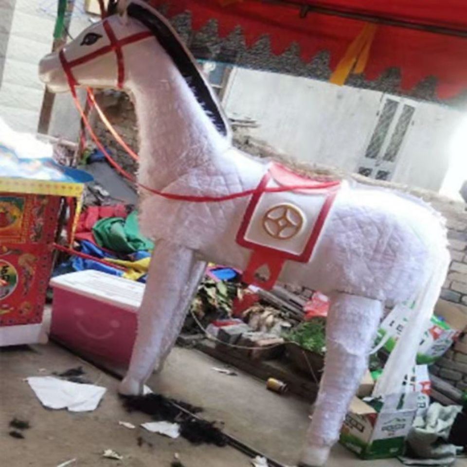 Funeral Supplies New Plastic Horse Plastic Bull Paper Horse Burning Paper Big Horse Paper Horse Semi-finished Burning Paper Market-Taobao