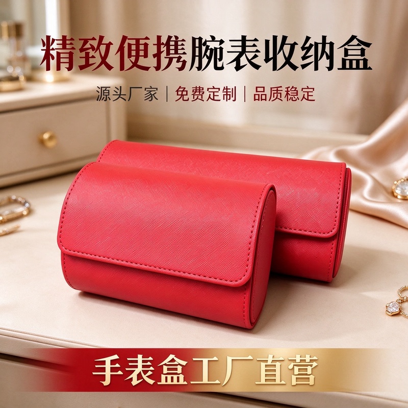 Source Manufacturer Amazon Three-Pack Watch Box Pu Leather Hard Shell Storage Box Travel Portable Box Wholesale in Stock