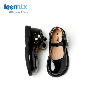 Tianmeiyi children's 2025 spring and autumn new girls soft soled princess shoes girls black small leather shoes baby girl dance