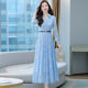 Temperament chiffon dress ladies 2023 new foreign style autumn dress skirt middle-aged mother advanced sense long skirt women's clothing