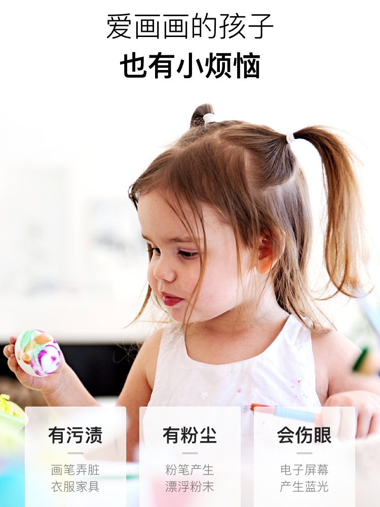 Xiaodu Lcd Small Blackboard 13.5inch Children's Drawing Board for Writing, Calculating, Handwriting, Drawing, and Doodling Electronic Drawing Board