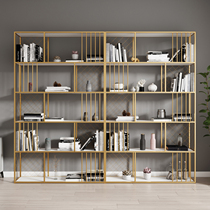Nordic wrought iron rack office golden creative multi-layer display cabinet living room screen partition simple decorative bookshelf