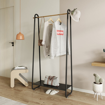Light luxury bedroom hanger home floor hanging hanger net red iron storage ins wind indoor simple coat rack