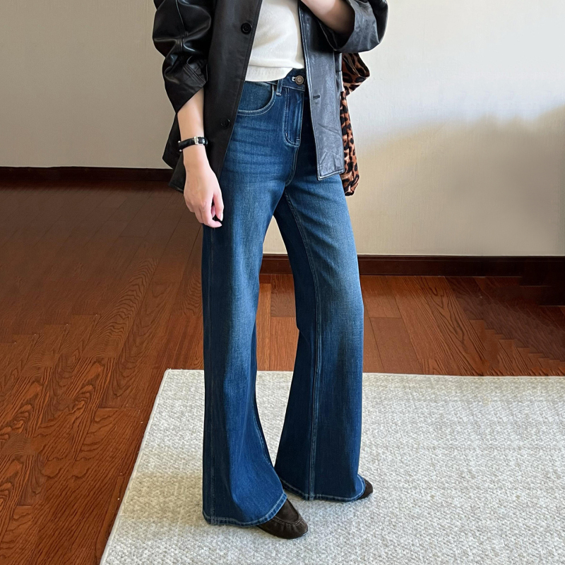 Four-Way Stretch High-Waisted Jeans for Women, 2026 Autumn New Style, Slimming Flared Pants, Loose Fit, Non-Tight on the Legs, Drapey Bell-Bottom Pants Four-Way Stretch High-Waisted Jeans for Women, 2026 Autumn New Style, Slimming Flared Pants, Loose Fit, Non-Tight on the Legs, Drapey Bell-Bottom Pants