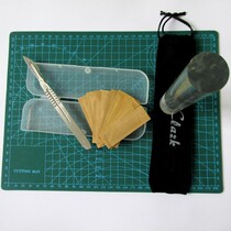 New product Table tennis racket set Rubber cutting knife Cutting tool Rubber pressing rod Rubber rolling rod cutting board Console pad board