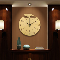 Nordic pure copper wall clock fashion atmosphere home living room art clock modern simple personality creative wall clock