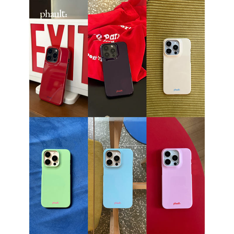 Phault Half-Pack Original Solid Color Imported Film Magnetic iPhone 17 Glossy Phone Case Art Niche Retro