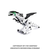 Shi home electric fire spray fog overlord dinosaur toy remote control will walk machine children toy boy gift