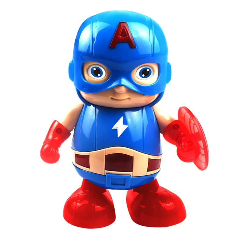 Танцевальный робот, легкий музыкальный электр toy, Marvel, подарок на день рождения