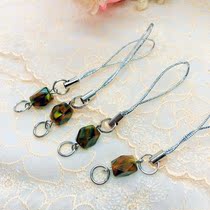 DIY Accessories Alloy Florato with brown glass bead pendant pendant hanging chain hanging chain