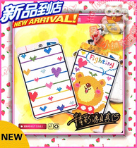 Miga Cross embroidered card with card bag bankcard bus card material bag K502HELLO Good Morning Little Bear