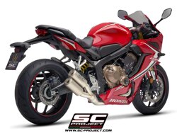 Italian SC ທີ່ເຫມາະສົມສໍາລັບ Honda CBR650R ເຕັມທໍ່ລະບາຍອາກາດດັດແກ້ titanium alloy CR-T carbon fiber tail tail section