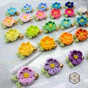 [Vô tư] và hoa vải thủ công kẹp bên kimono phụ kiện tóc kẹp tóc kẹp bông trang sức nhiều màu nữ Adou - Phụ kiện tóc