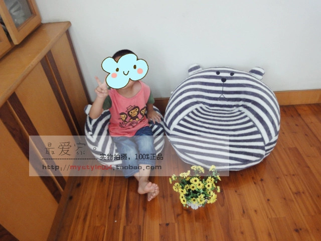 sọc xám sofa gấu phim hoạt hình / beanbag tatami trẻ em sáng tạo sofa ghế đẩu - Ghế sô pha