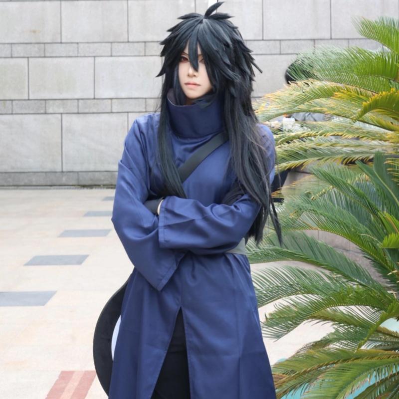 Uchiha Madara Cosplay Costume, Uchiha Madara Cosplay Outfit from the Old Era, Madara Wig, Uchiha Madara Folding Fan Uchiha Madara Cosplay Costume, Uchiha Madara Cosplay Outfit from the Old Era, Madara Wig, Uchiha Madara Folding Fan