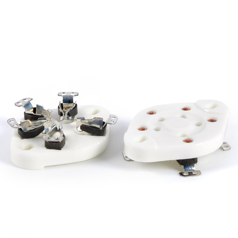 Spot Fever Accessories Electronic Tube Holder Ceramic 5 Feet Electronic Tube Socket For FU7 807 