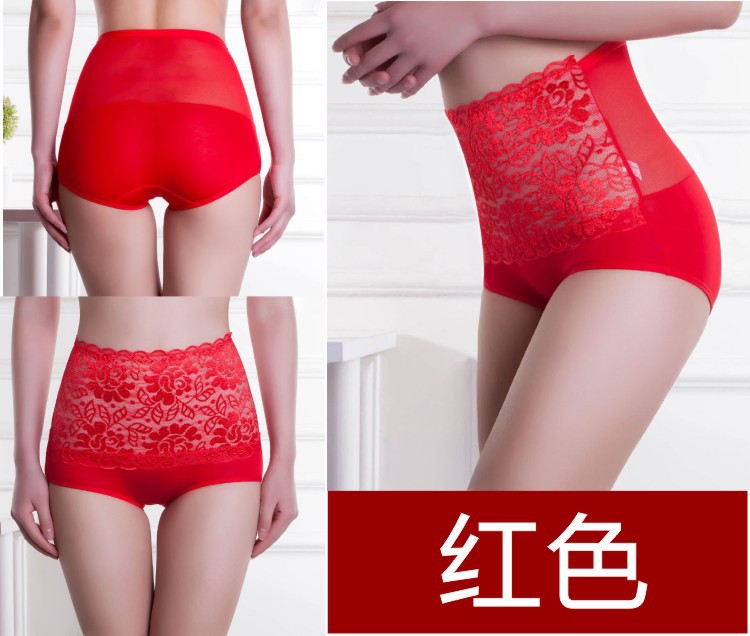 Cao eo ren gợi cảm bụng trong suốt đồ lót phụ nữ bán buôn mùa hè mỏng phần sau sinh modal cotton tóm tắt quần lót cạp cao