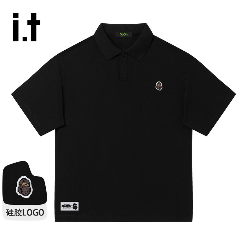 It Fingercroxx American-Style Heavy Polo Shirt Men's Summer Turn-Down Collar T-Shirt Men's Top Japanese-Style Short Sleeve It Fingercroxx American-Style Heavy Polo Shirt Men's Summer Turn-Down Collar T-Shirt Men's Top Japanese-Style Short Sleeve