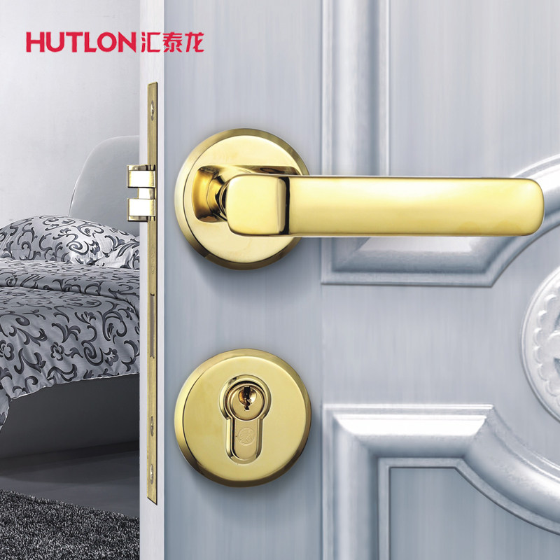 WTL round 304 stainless steel split door lock indoor bedroom handle wooden door lock door handle 67812