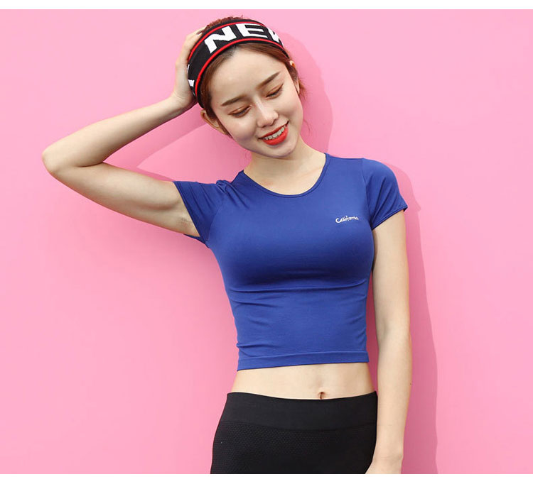 Áo thể thao thêu áo vest nữ ngắn tay nhanh khô thể dục Áo thun chạy nửa tay áo quần yoga giảm béo áo ba lỗ adidas nam