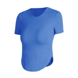 Одежда для йоги, спортивный топ с чашечками, футболка для спортзала, коллекция 2023, короткий рукав, в обтяжку, красивая спина, для бега