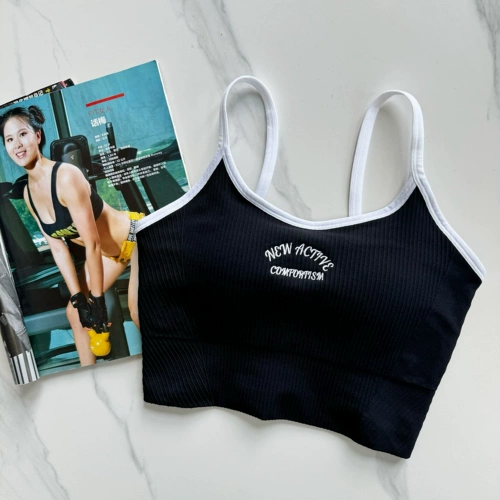 Майка топ, вставки в бюстгальтер, одежда для йоги, противоударное нижнее белье, в американском стиле, красивая спина, с лямками